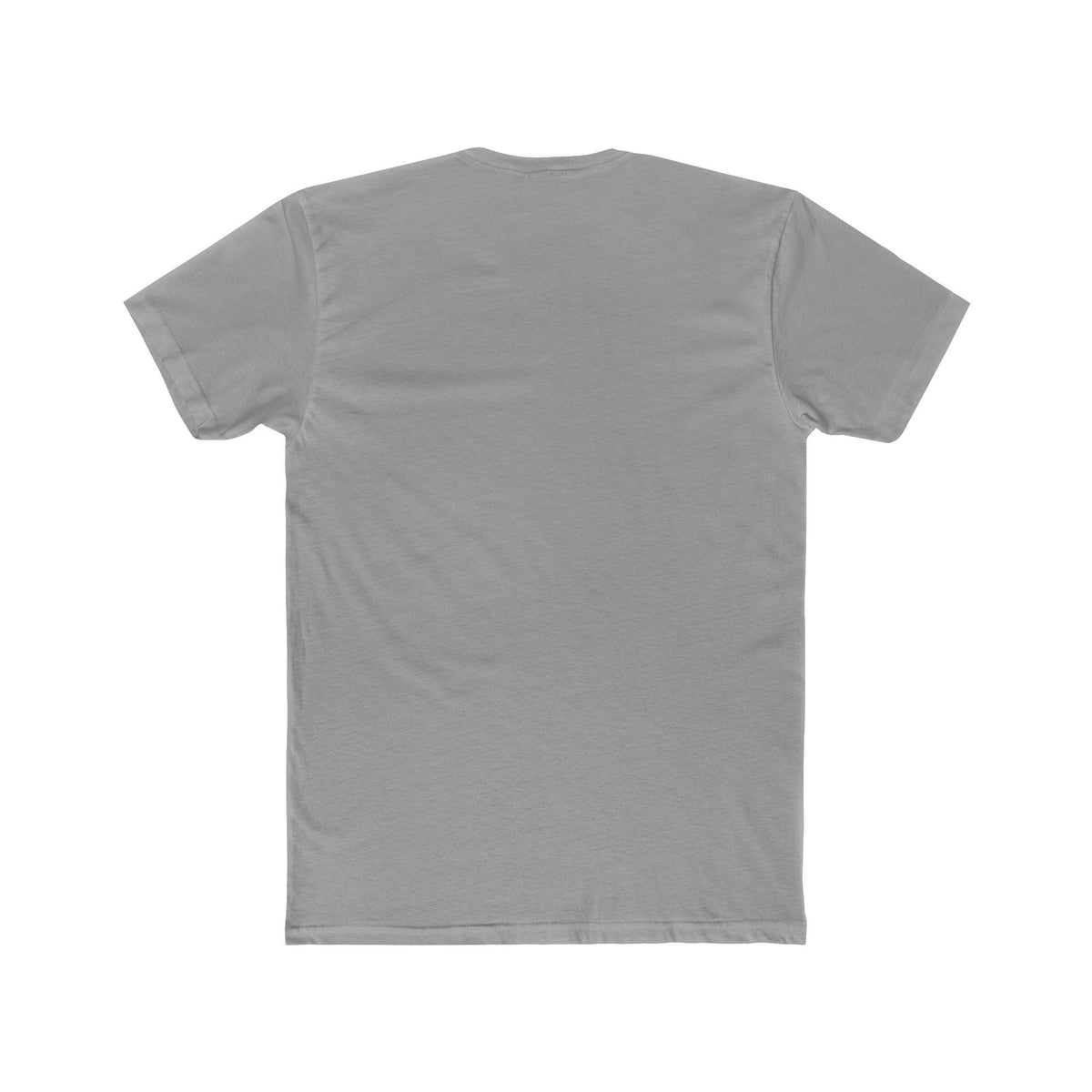 JV / One for the Book solid light grey fitted tee, back view